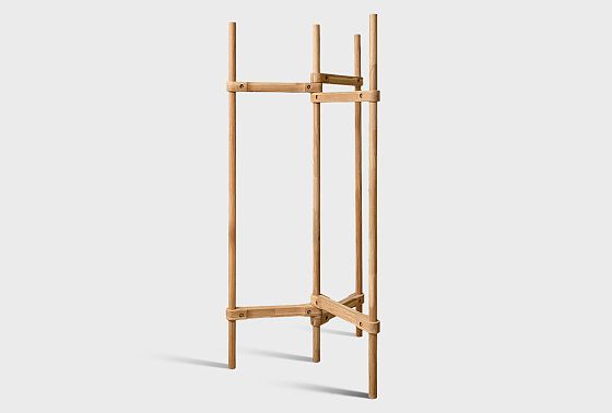 Вешалка напольная "Арт" (складная) массив дуба 6