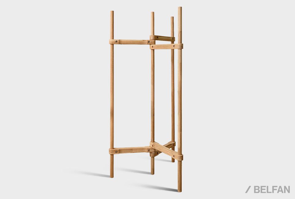 Вешалка напольная "Арт" (складная) массив дуба 1