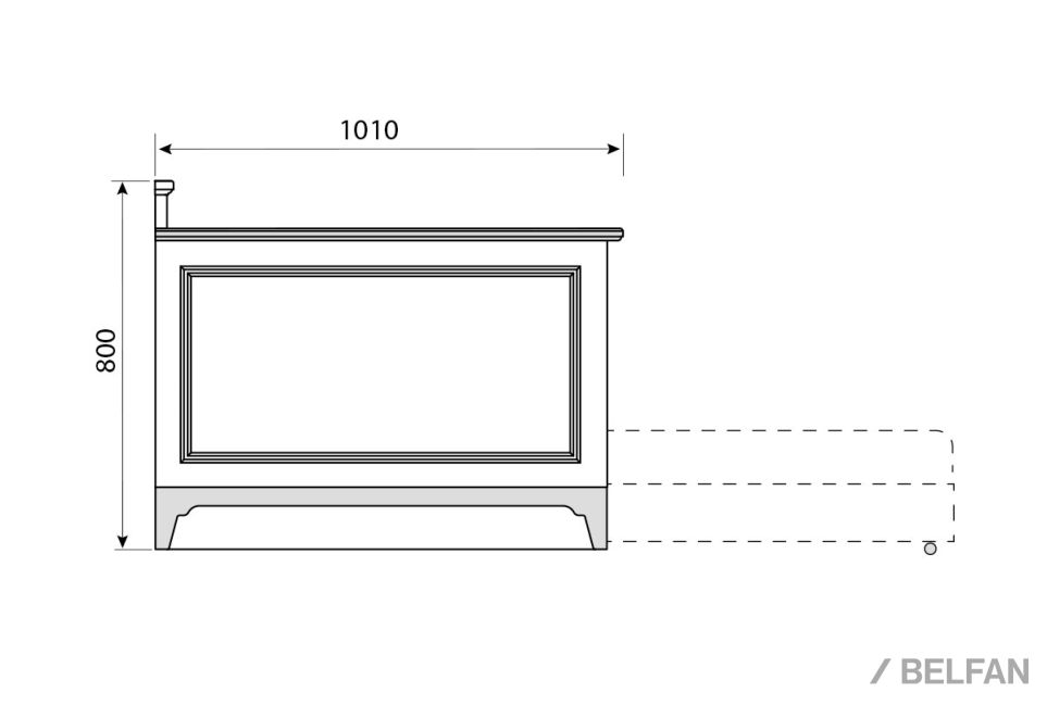 Кровать-диван под два матраса "Бриансон" массив и шпон дуба, МДФ 4