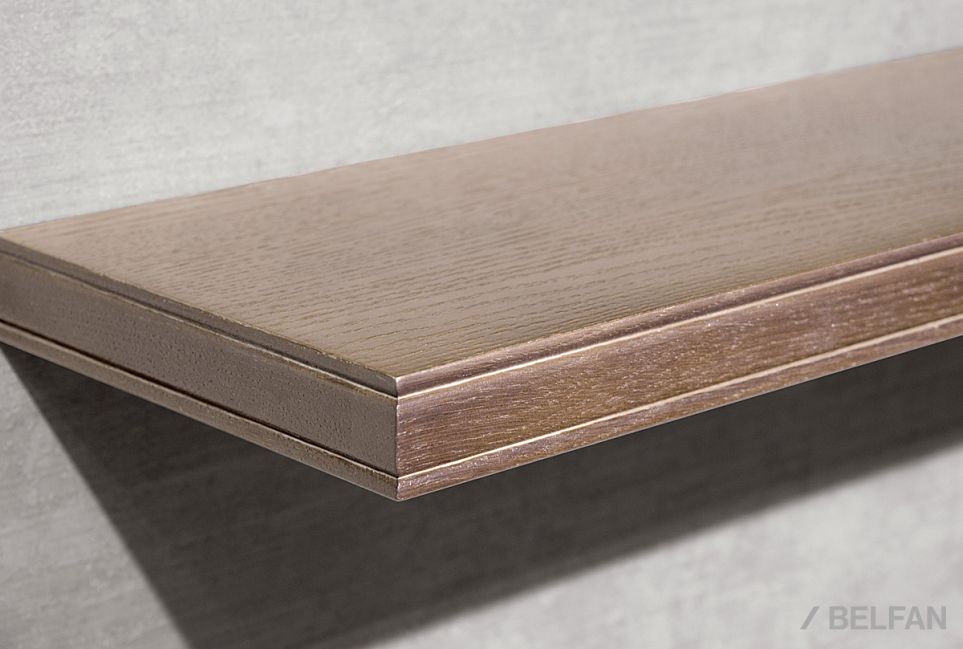 Полка навесная "Тэфи" массив и шпон дуба 2