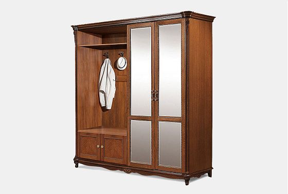 Шкаф комбинированный "Алези 22з" массив и шпон дуба 3