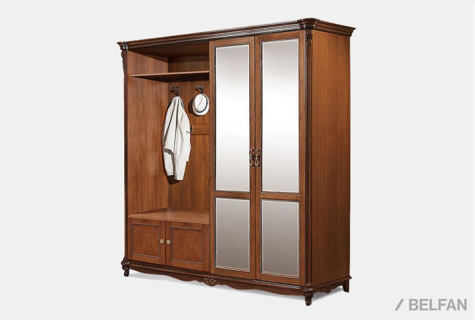 Шкаф комбинированный "Алези 22з" массив и шпон дуба 1