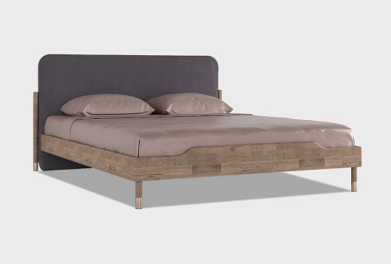 Кровать "Меридиан" (мягкое изголовье) массив дуба 9