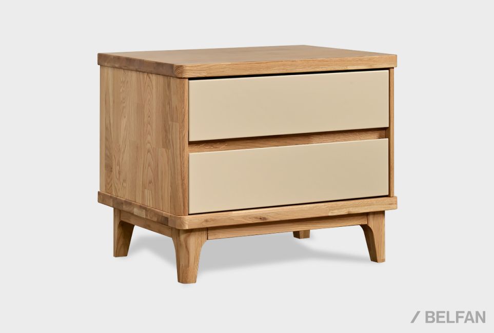 Тумба прикроватная "Уоллстрит" массив дуба, МДФ 1