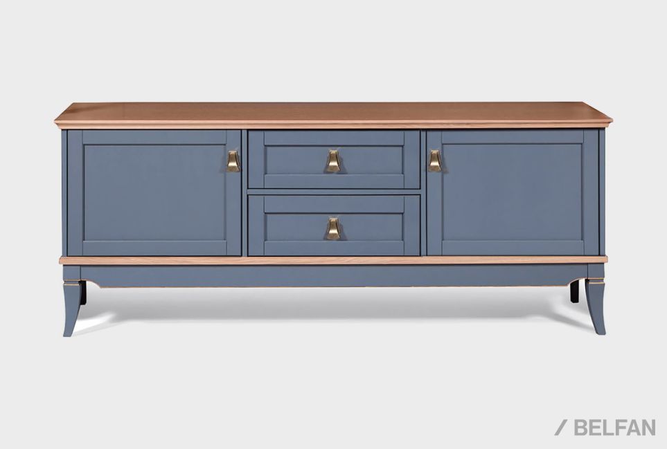 Тумба под ТВ "Стюарт" массив и шпон дуба 2