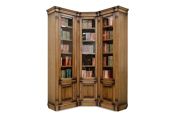 Набор мебели для библиотеки "Верди Люкс 1" массив и шпон дуба 4
