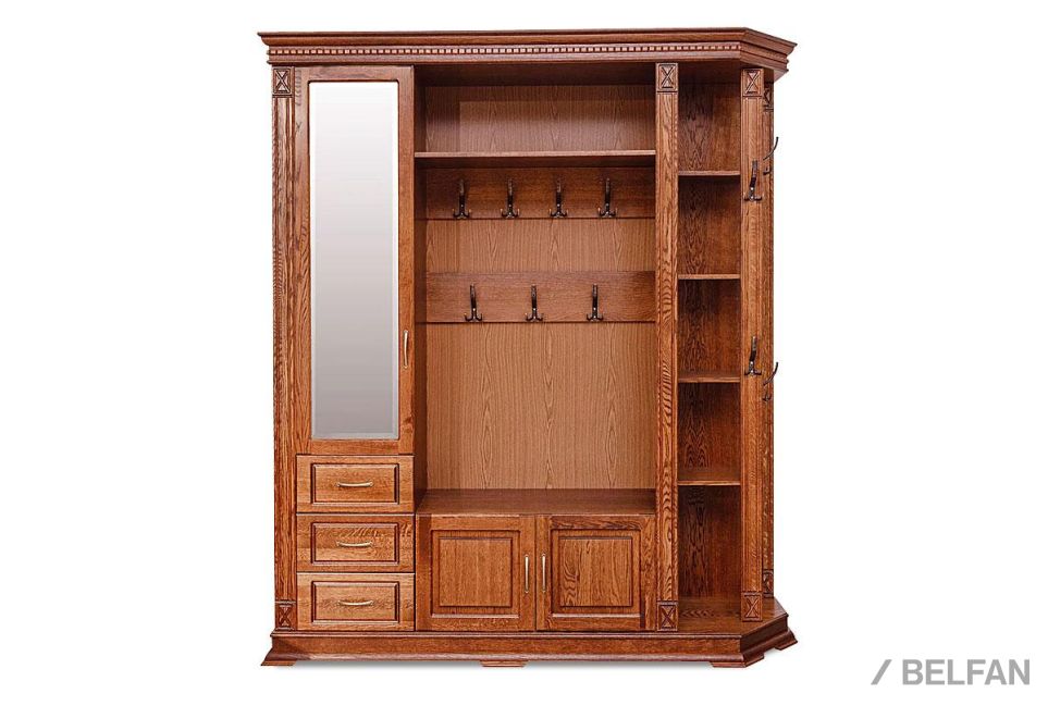 Шкаф комбинированный "Верди Люкс" 2 массив и шпон дуба 1