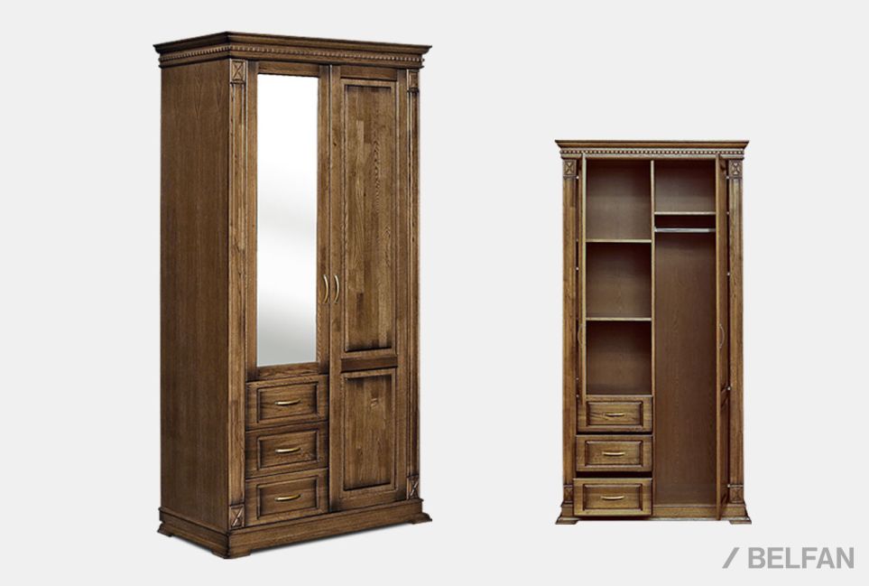 Шкаф комбинированный "Верди Люкс" 12з массив и шпон дуба 1