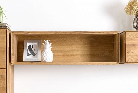 Полка навесная "Гринвуд" 85 массив дуба 16