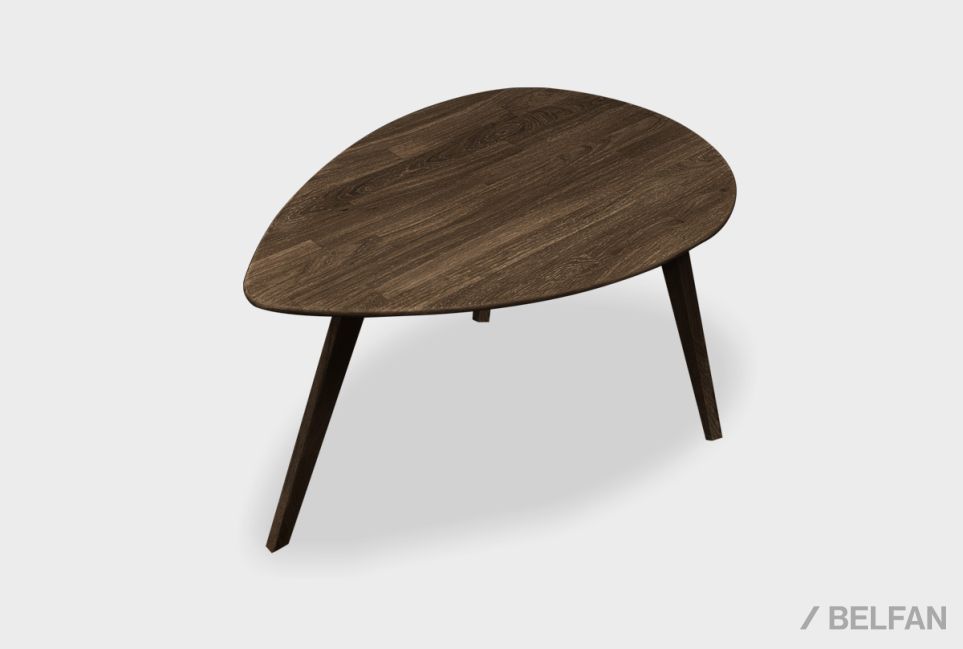 Стол журнальный "Арт" капля 266 массив дуба 1