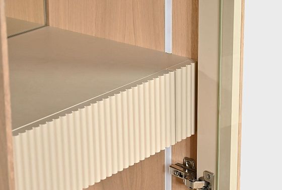 Витрина 1-но дверная «Авеню» (правая) шпон дуба, МДФ, металл 14