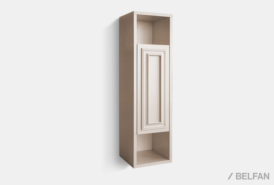 Шкаф настенный "Сакраменто" (правый) массив и шпон дуба, МДФ 1