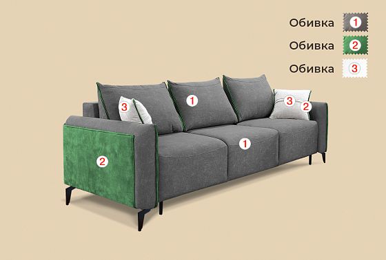 "Соренто" диван с оттоманкой  2