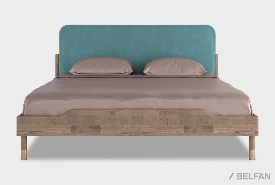 Кровать "Меридиан" (мягкое изголовье) массив дуба 4