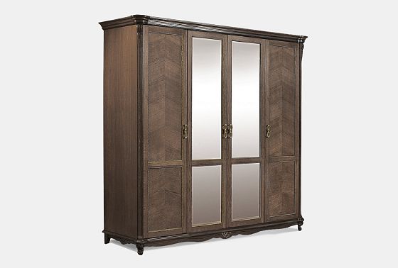 Шкаф 4-х дв. "Алези" массив и шпон дуба 2