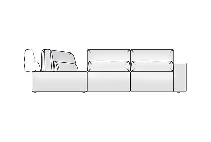"Бакстер" диван угловой с оттоманкой
