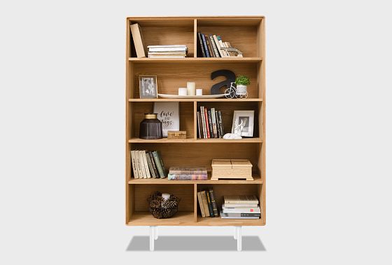 Стеллаж "Норман" 2 массив дуба, металл 6