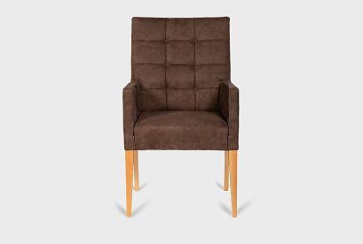 Стул "Берген" М с подлокотниками; *А-020.2475; бейц-масло; Nashville 17