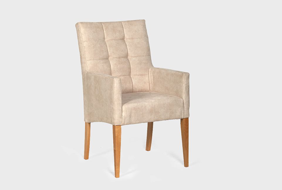 Стул "Берген" М с подлокотниками; бейц-масло; Nashville 02