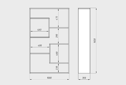 Стеллаж "Арт" (фигурный)