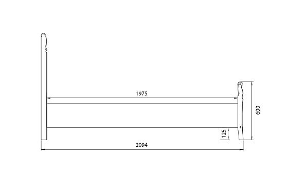 Кровать "Лика" (высокое изножье) массив и шпон дуба 8