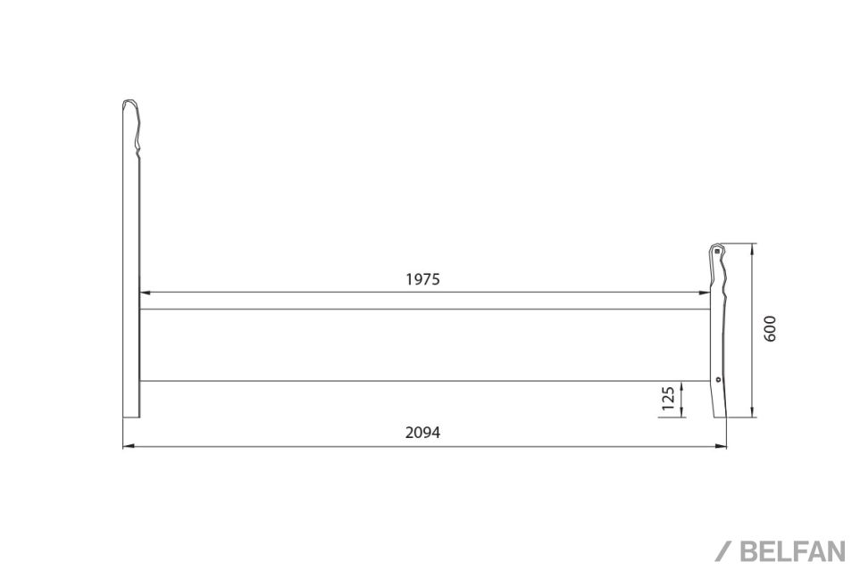 Кровать "Лика" (высокое изножье) массив и шпон дуба 2