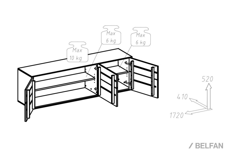Тумба навесная "Гринвуд" 3 массив дуба 2