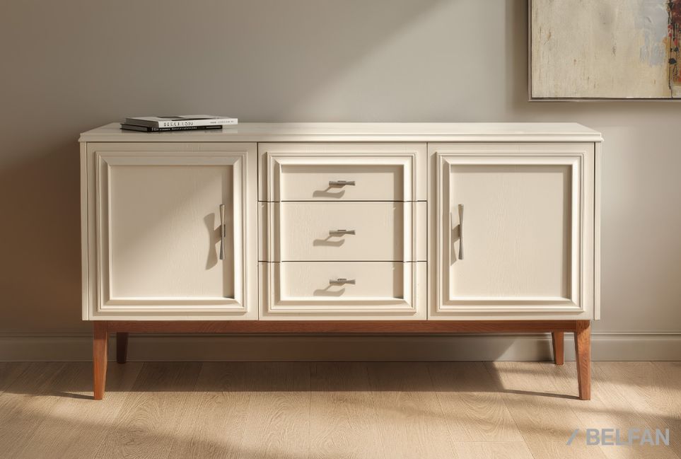 Тумба "Сакраменто" 3 (с ящиками) массив и шпон дуба, МДФ 1