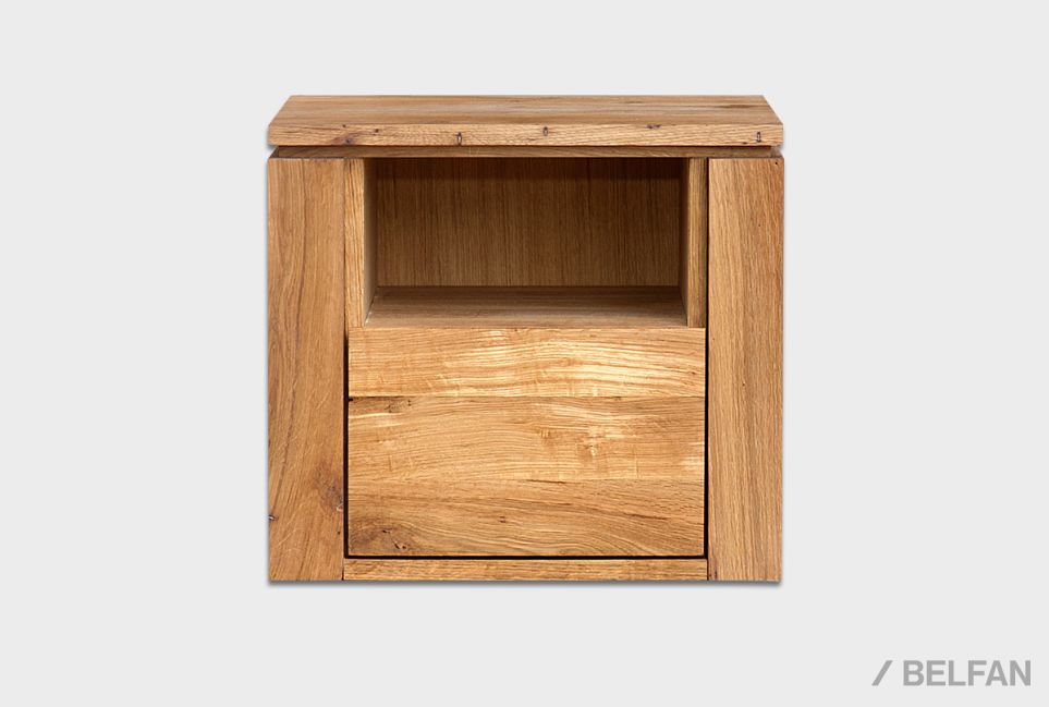 Тумба прикроватная "Берген" В массив и шпон дуба 7
