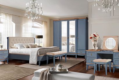 Кровать "Стюарт" (мягкое изголовье); без основания, без матраса; *ГМ 6581-10; (1600x2000); марено, натуральный дуб; Helena 1