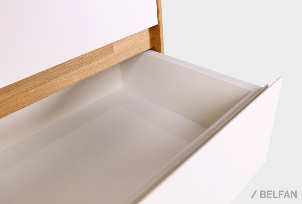 Комод "Уоллстрит" 5 (высокий) массив дуба, МДФ 3