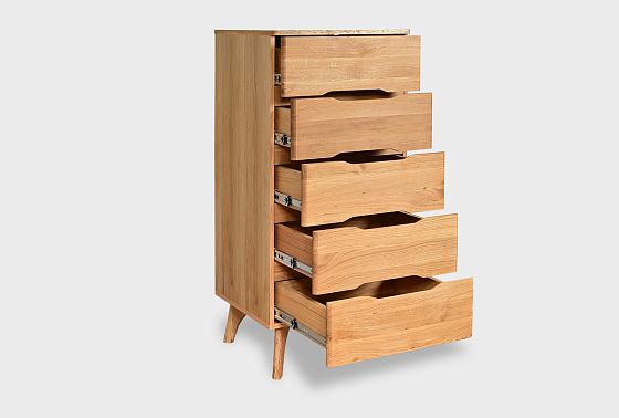 Комод "Элва" B-5 высокий массив и шпон дуба 8