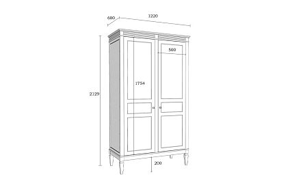Шкаф для одежды 2-х дверный "Ольса" 02