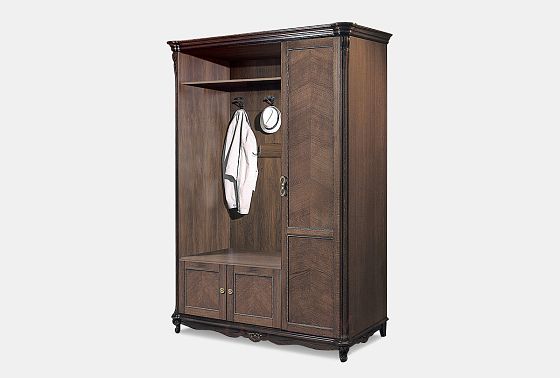 Шкаф комбинированный "Алези 1" (левый) массив и шпон дуба 3