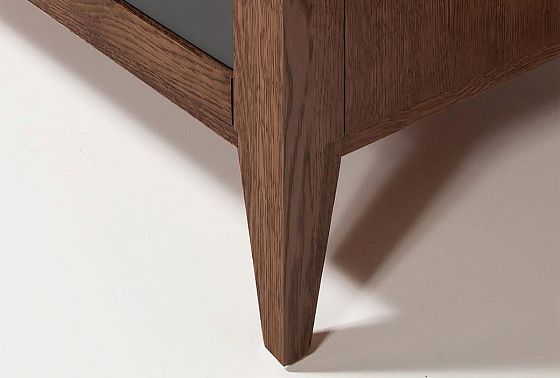 Витрина 1-но дверная «Дакота» (левая) массив и шпон дуба, МДФ 8