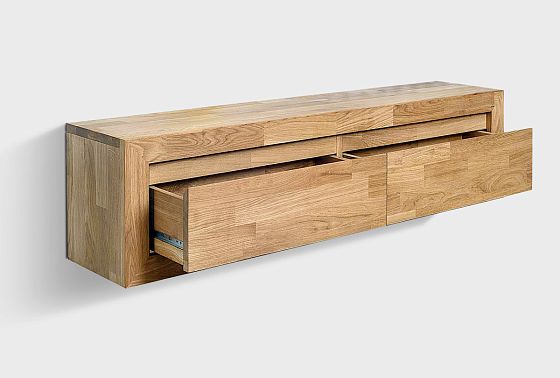 Тумба навесная "Арт" массив дуба 9