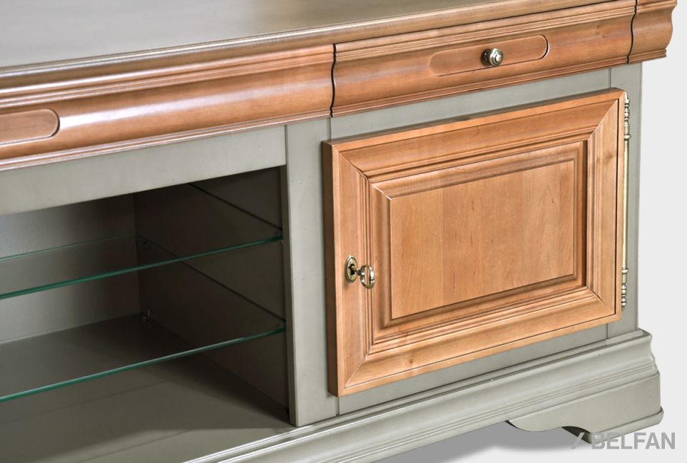 Тумба под ТВ "Оливия" массив и шпон ольхи 9