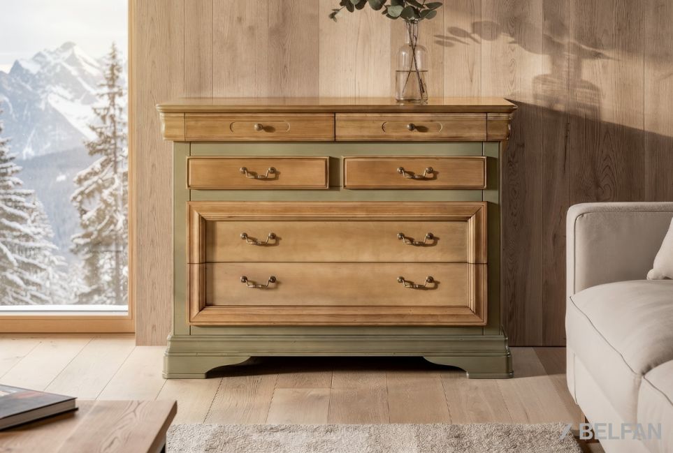 Комод "Оливия" массив и шпон ольхи 1
