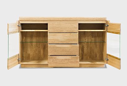 Тумба-бар "Бремен"; с подсветкой; дуб натуральный