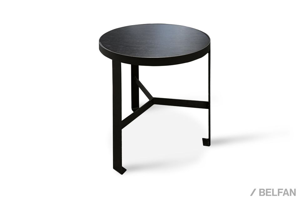 Стол журнальный "Collin" (круглый) малый массив и шпон дуба, МДФ 2