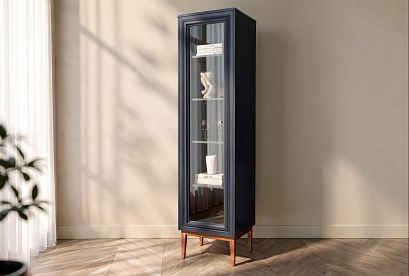 Витрина 1-но дв. "Сакраменто" (левая); *А-016.61; сумеречный, орех