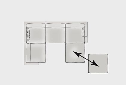 "Леформ" диван угловой с пуфом