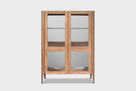 Тумба высокая "Бергамо" (стекло) массив дуба 10