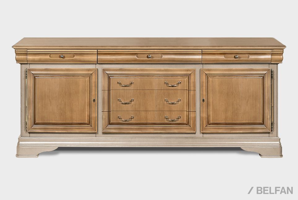 Тумба с ящиками "Оливия" массив и шпон ольхи 2