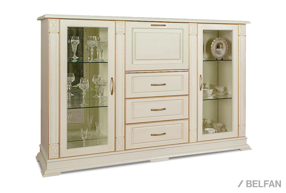 Тумба "Верди Люкс 3/2з" массив и шпон дуба 1