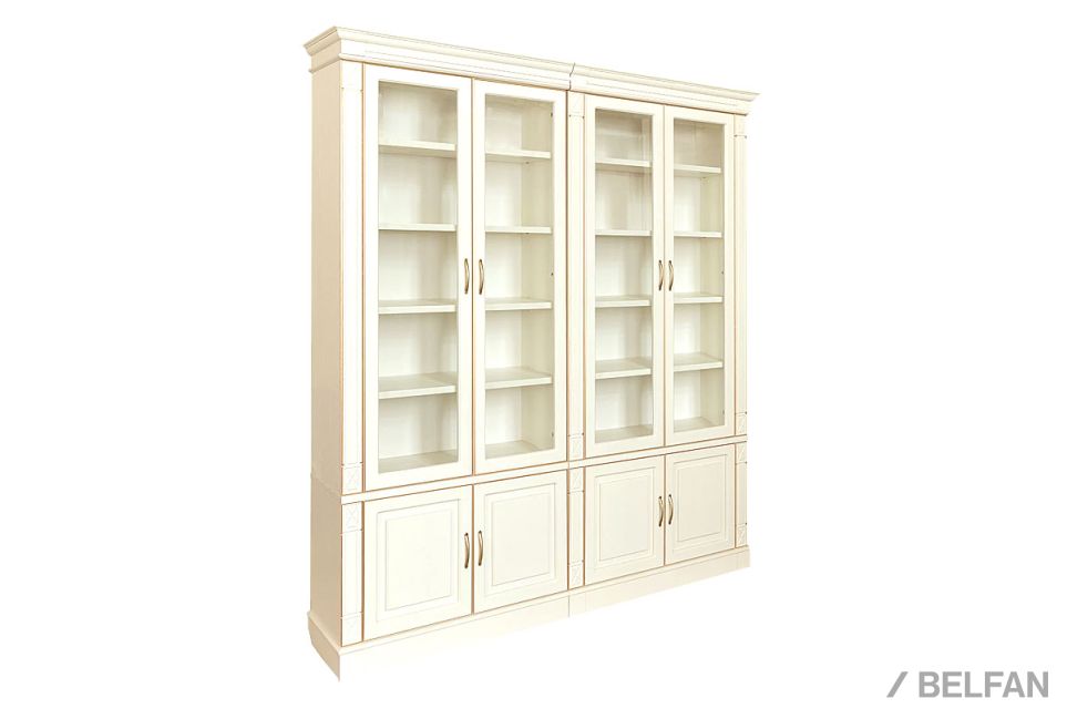 Набор мебели для библиотеки "Верди Люкс 4" массив и шпон дуба 1