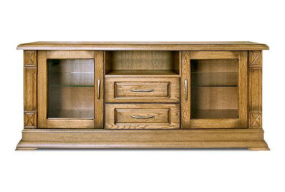 Тумба под ТВ "Верди Люкс ТВ2" массив и шпон дуба 3