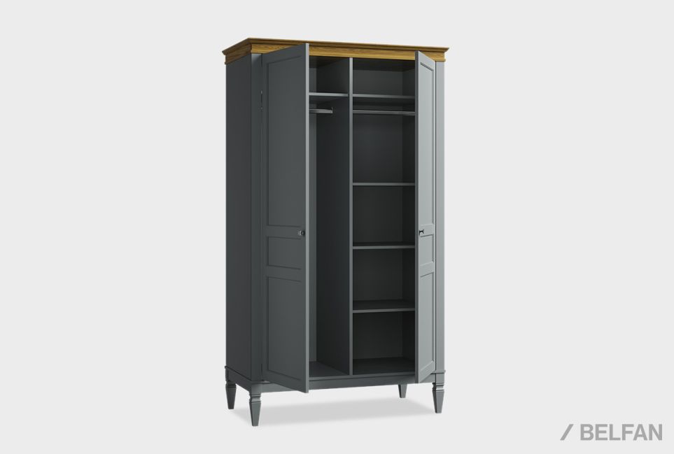 Шкаф для одежды 2-х дверный "Ольса-С" 20 массив сосны 4