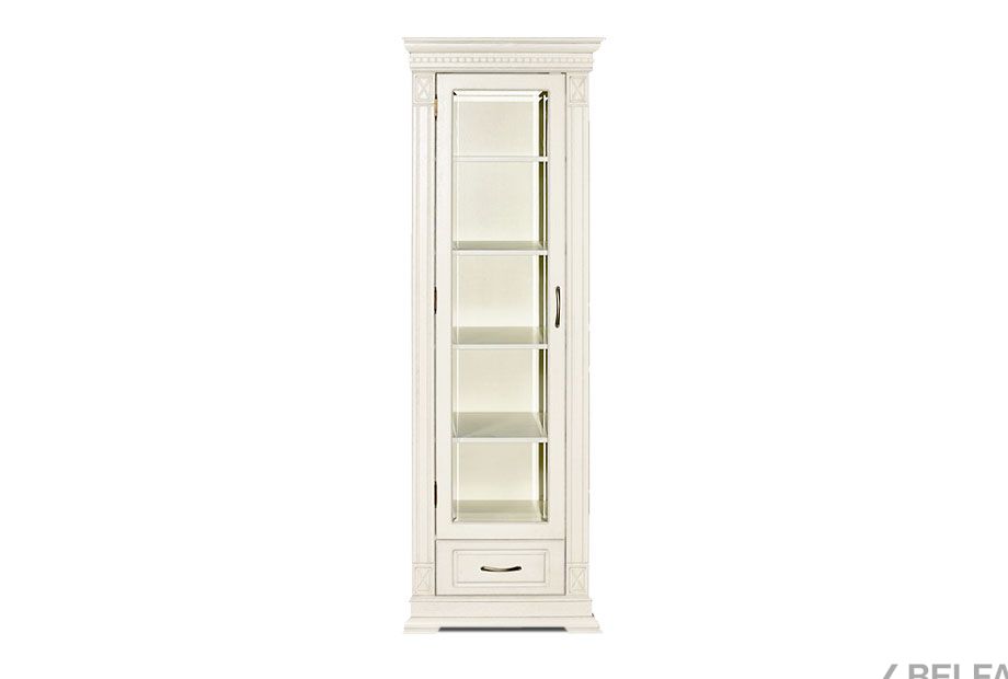 Шкаф для книг "Верди Люкс 1/1" массив и шпон дуба 1