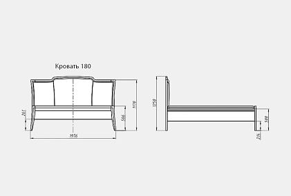 Кровать "Коста" (низкое изножье)
